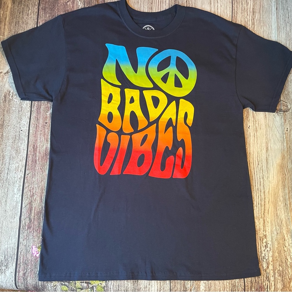 No Bad Vibes Navy/ Multi T-Shirt